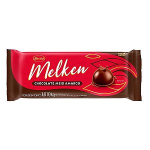 Chocolate em Barra Meio Amargo - Melken - 1,01kg - 01 unidade - Harald - Rizzo
