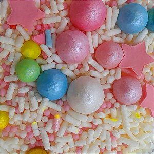 Confeito Decorativo - Fairy Sprinkles -  Branco - Sortido - 150g - 1 UN - Rizzo
