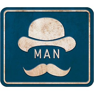 Placa decorativa Man -20cm x 17cm - 1 Unidade - Rizzo Embalagens