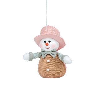 Mini Boneco de Neve Azul e Rosa - 01 unidade Cromus Natal - Rizzo Embalagens