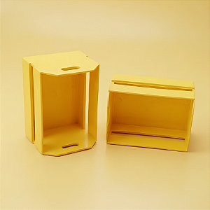 Mini Caixote - Amarelo - 12x7cm - 1 UN - Rizzo