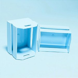 Mini Caixote - Azul Bebe - 12x7cm - 1 UN - Rizzo