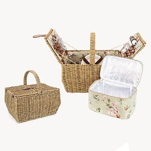 Kit Cesta Pic Nic 38x40x30cm com 25pçs - 01 unidade - Cromus - Rizzo Embalagens