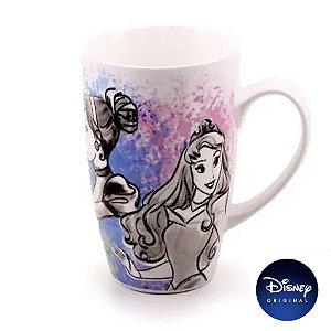 Caneca Porcelana - Princesas - 400ml - Disney Original - 1 Un - Rizzo