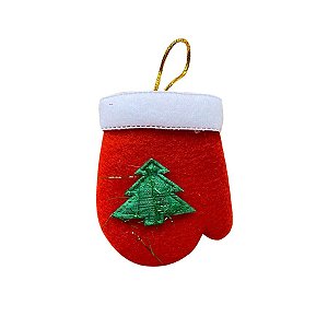 Enfeite de Natal para Pendurar de Tecido 8cm - Luva Árvore de Natal - 01 Unidade - Rizzo