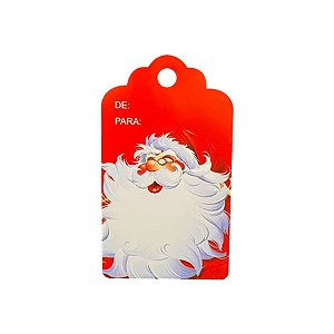 Tag Natalina - Papai Noel - Vermelho - 10 UN - Massai - Rizzo