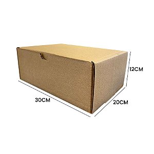 Caixa de Papelão Montável Para Correio - 30x20x12cm - CV03 - 01 UN - Rizzo