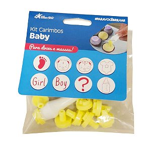 Kit Carimbo - Baby - Amarelo - 8 UN - BlueStar - Rizzo