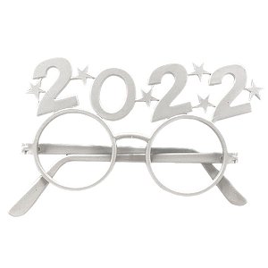 Óculos 2022 Branco para Reveillon Ano Novo - 01 Unidade - Rizzo Embalagens