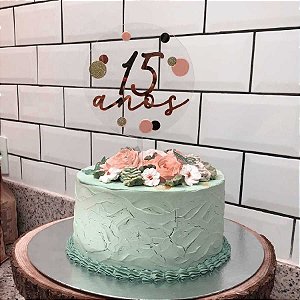 Bolo Buttercream Flores - Açúcar às Bolinhas - Cake Design