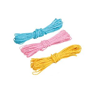 Kit Fios Decorativos - Rosa Azul & Amarelo - Papel Torcido - 03 UN - Artlille - Rizzo