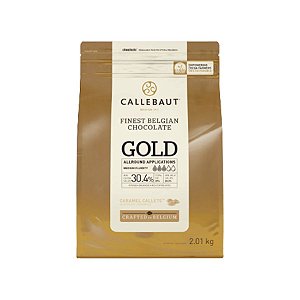 Chocolate Belga Callebaut - Caramelo - Gold - Gotas - CHK-R30GOLD-BR-25A - 2,01kg - Rizzo
