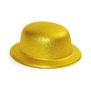 Adereço de Carnaval Chapéu Glitter Coquinho - Amarelo - Mod 6529 - 01  unidade - Rizzo - Rizzo Embalagens