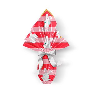 Saco Express 35x35cm para Ovos de 250g a 350g - Coelhinhos Vermelho - 5 unidades - Cromus Páscoa - Embalagens
