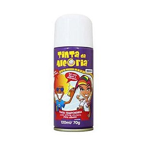 Tinta Temporária Spray para Cabelo - Branco - 120ml - 01 UN - Dalegria - Rizzo