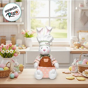 Boneco de Páscoa - Coelho Super Chef Sentado - 01 UN - Cromus - Rizzo
