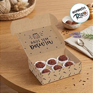 Caixa para Brigadeiros - Kraft Doçura - 10 Unidades - Cromus - Rizzo Embalagens