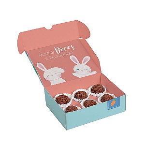 Caixa para Brigadeiros - Coelhinhos - 10 Unidades - Cromus - Rizzo
