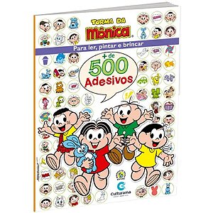 Livro 500 Adesivos - Turma da Monica - 01 Unidade - Culturama - Rizzo