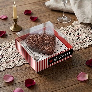 Caixa Meio Ovo Coração 250g - Tanto Amor - 06 Unidades - Cromus - Rizzo Embalagens