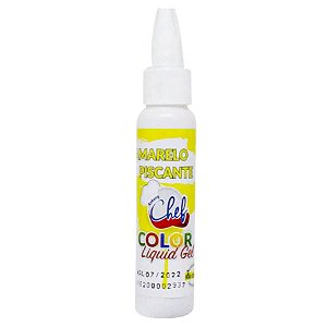 Corante Profissional - Color Liquid Gel - Amarelo Piscante - 25g - 1UN - Iceberg Chef -