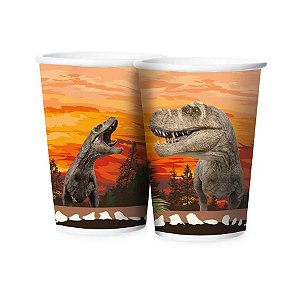 Copo de Papel - Reino dos Dinossauros - 180ml - 12 UN - Regina - Rizzo