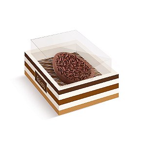 Caixa New Moldura para Meio Ovo - Tons de Chocolate - 06 Unidades - Cromus - Rizzo
