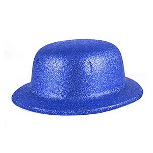 Adereço de Carnaval Chapéu Glitter Coquinho - Azul - Mod 6529 - 01 unidade - Rizzo