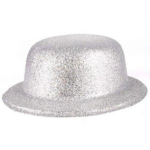 Adereço de Carnaval Chapéu Glitter Coquinho - Prata - Mod 6529 - 01 unidade - Rizzo