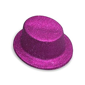 Adereço de Carnaval Chapéu Glitter - Rosa - Mod 7006 - 01 unidade - Rizzo