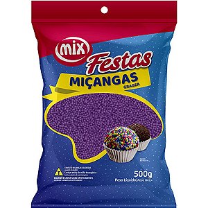 Confeito Miçanga Roxa 500g - 01 unidade - Mix - Rizzo Embalagens