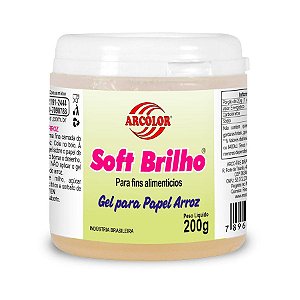 Gel para Papel de Arroz Soft Brilho 200g - 01 unidade - Arcolor