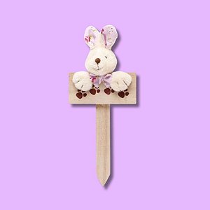 Mini Placa Patinhas Coelho de Páscoa Roxo - Cromus - 01 un - Rizzo