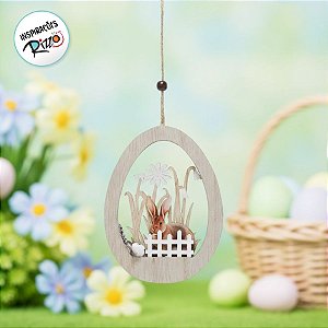 Enfeite para Pendurar Coelho Rústico - Cromus - 01 un - Rizzo Embalagens