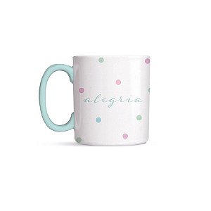 Caneca Color Dots Verde Alegria 300 mL - Cromus - 01 un - Rizzo Embalagens