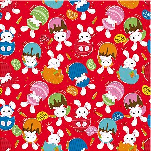 Folha para Ovos de Páscoa - Metalizada Surpresa Páscoa Vermelho - 69x89cm - 05 Unidades - Cromus - Rizzo