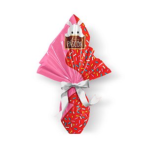 Saco Express 32x32cm para Ovos de 150g a 200g - Granule Vermelho - 5 unidades - Cromus Páscoa - Rizzo