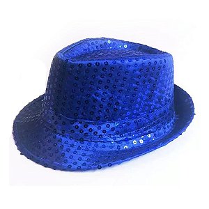 Adereço de Carnaval Chapéu Glitter Coquinho - Azul - Mod 6529 - 01 unidade  - Rizzo - Rizzo Embalagens