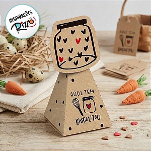 Caixa Cone Kraft Doçura 5x5x14 - 10 Unidades - Cromus Páscoa - Rizzo