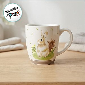Caneca 370ml - Collection Natural Páscoa - Bege/Branco - 01 unidade - Cromus - Rizzo