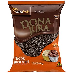 Flocos Gourmet Sabor Chocolate - Zero Lactose 500g Dona Jura - 01 Unidade - Cacau Foods - Rizzo