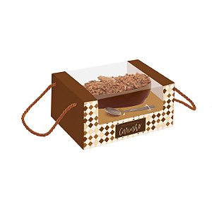 Caixa Practice Alta com Alça 250g Tons de Chocolate - 06 Unidade - Cromus Páscoa - Rizzo