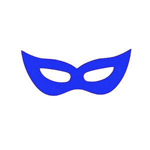 Máscara de Carnaval em Papel - Gatinho - Azul - Mod 6943 - 12 unidades - Rizzo