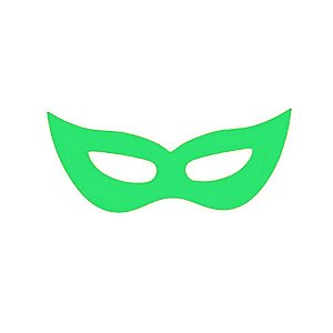 Máscara de Carnaval em Papel - Gatinho - Verde Neon - Mod 6943 - 12 unidades - Rizzo