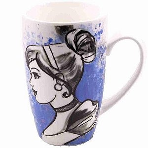 Caneca Porcelana - Princesas - 400ml - Disney Original - 1 Un - Rizzo