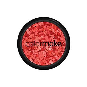 Glitter Shine Coracao Vermelho 2g - 1 unidade - ColorMake - Rizzo Embalagens