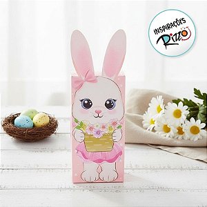 Caixa Orelha 8 Cavidades Coelhinha Floral - 5 unidades - Decora Festas Ltda - Rizzo Embalagens