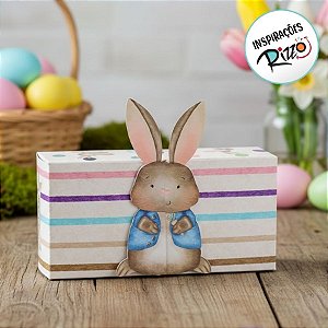 Caixa Coelhinho com 8 cavidades Páscoa Colorida - 5 unidades - Decora Festas Ltda - Rizzo Embalagens