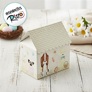 Caixa Casinha Au Au Páscoa - 5 unidades - Decora Festas Ltda - Rizzo Embalagens
