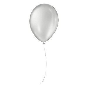 Balão de Festa Cintilante - Prata - 25 Unidades - Balões São Roque - Rizzo Embalagens